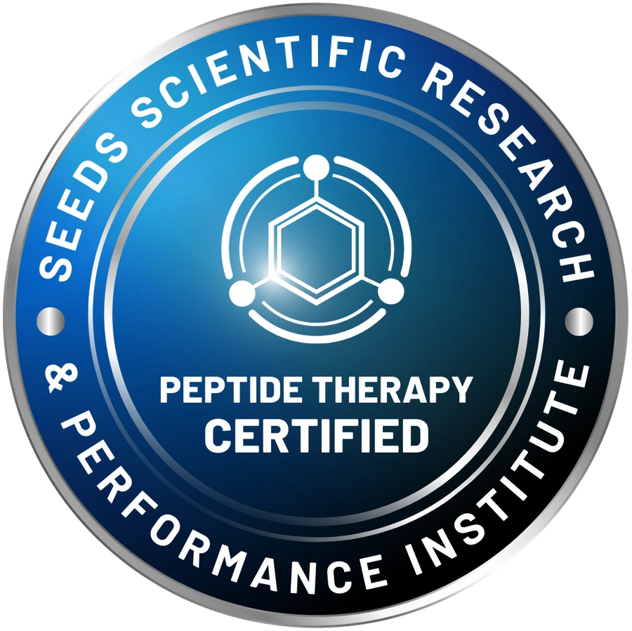 SSRP Certified peptide therapy at Vesta Aesthetics, certified through the Dr. William Seeds SSRP Institute, telehealth Utah, Arizona, and Idaho